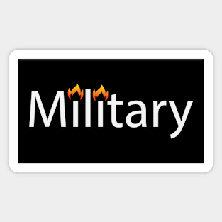 Military artistic text design Magnet